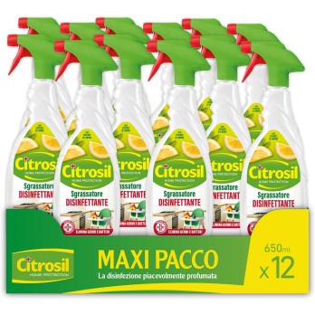 Citrosil Sgrassatore Disinfettante Essenze di Limone 650 ml x 12 Confezioni