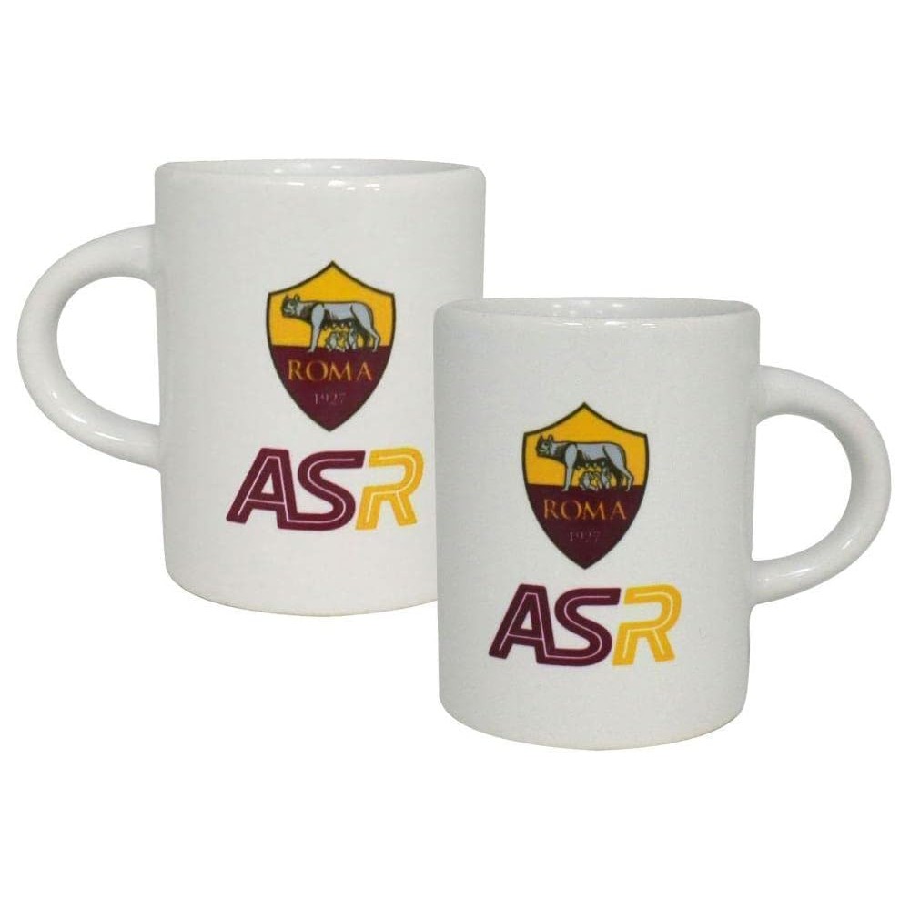 Mini Mug Set 2 Tazzine Caffe' AS Roma Calcio Prodotto Ufficiale PS 37753
