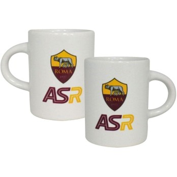 Mini Mug Set 2 Tazzine Caffe' AS Roma Calcio Prodotto Ufficiale PS 37753
