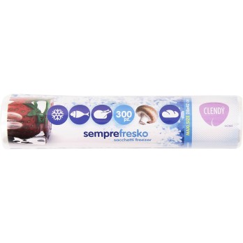 Clendy, Semprefresco, Sacchetti Freezer Maxi 28X42 Cm, 6 confezioni da 300 pezzi