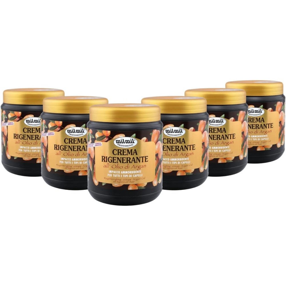 6pz  Mil Mil Crema Rigenerante Capelli Olio di Argan