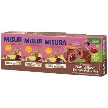 3X Misura Fibrextra Cornetti ai Frutti di Bosco, Barbabietola e Uva