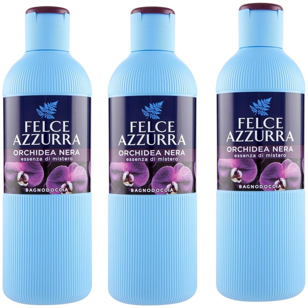 Felce Azzurra Orchidea Nera Bagnodoccia Essenza di Mistero 650ml Confezione da 3