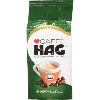 Hag - Caffè Macinato Decaffeinato Gusto Espresso Miscela 16 Confezioni 250 gr