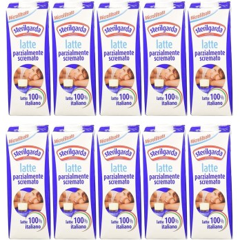 Sterilgarda Latte UHT Parzialmente Scremato Confezione da 10 x 1L