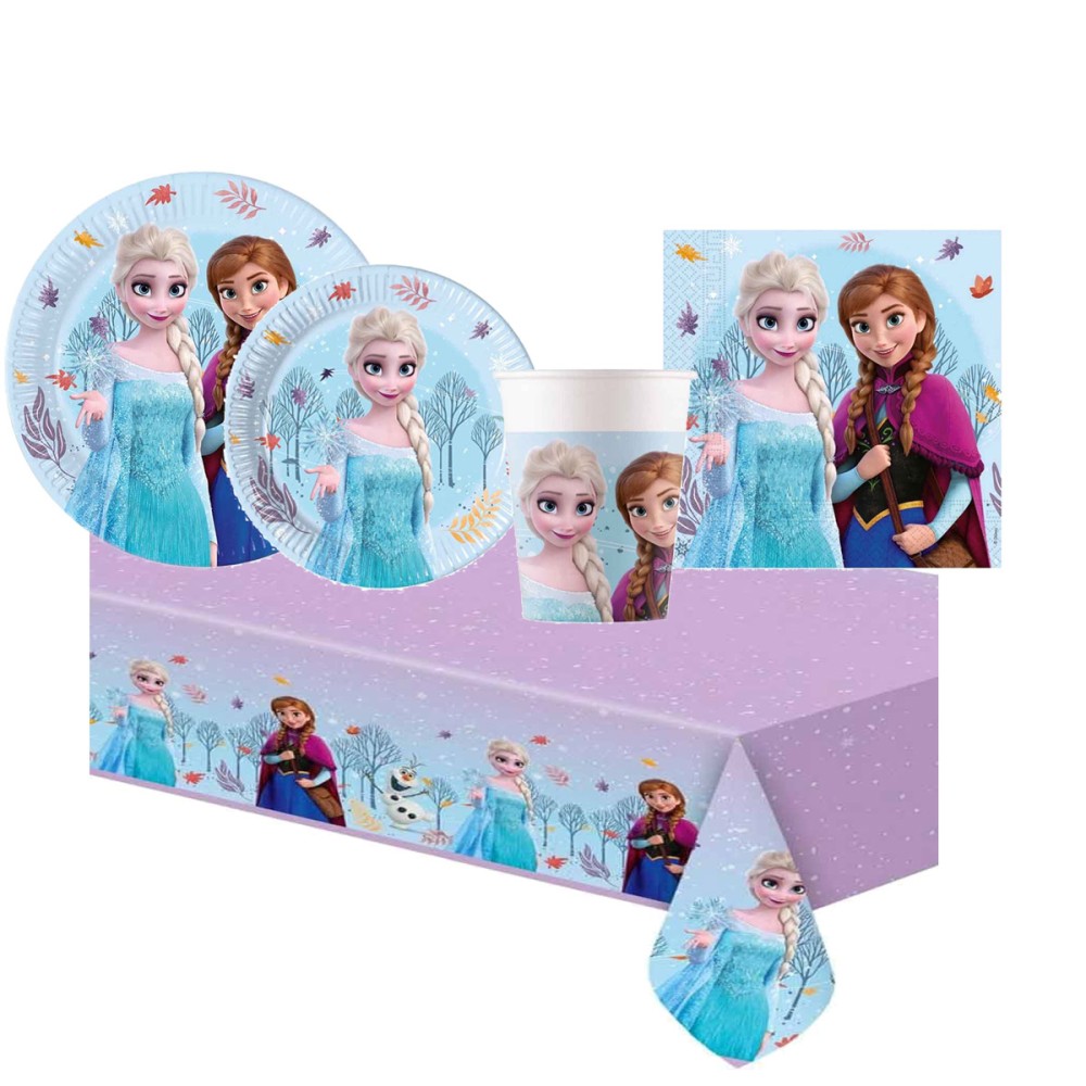Kit 16 persone Frozen Idyllic Wonder con piattini dessert