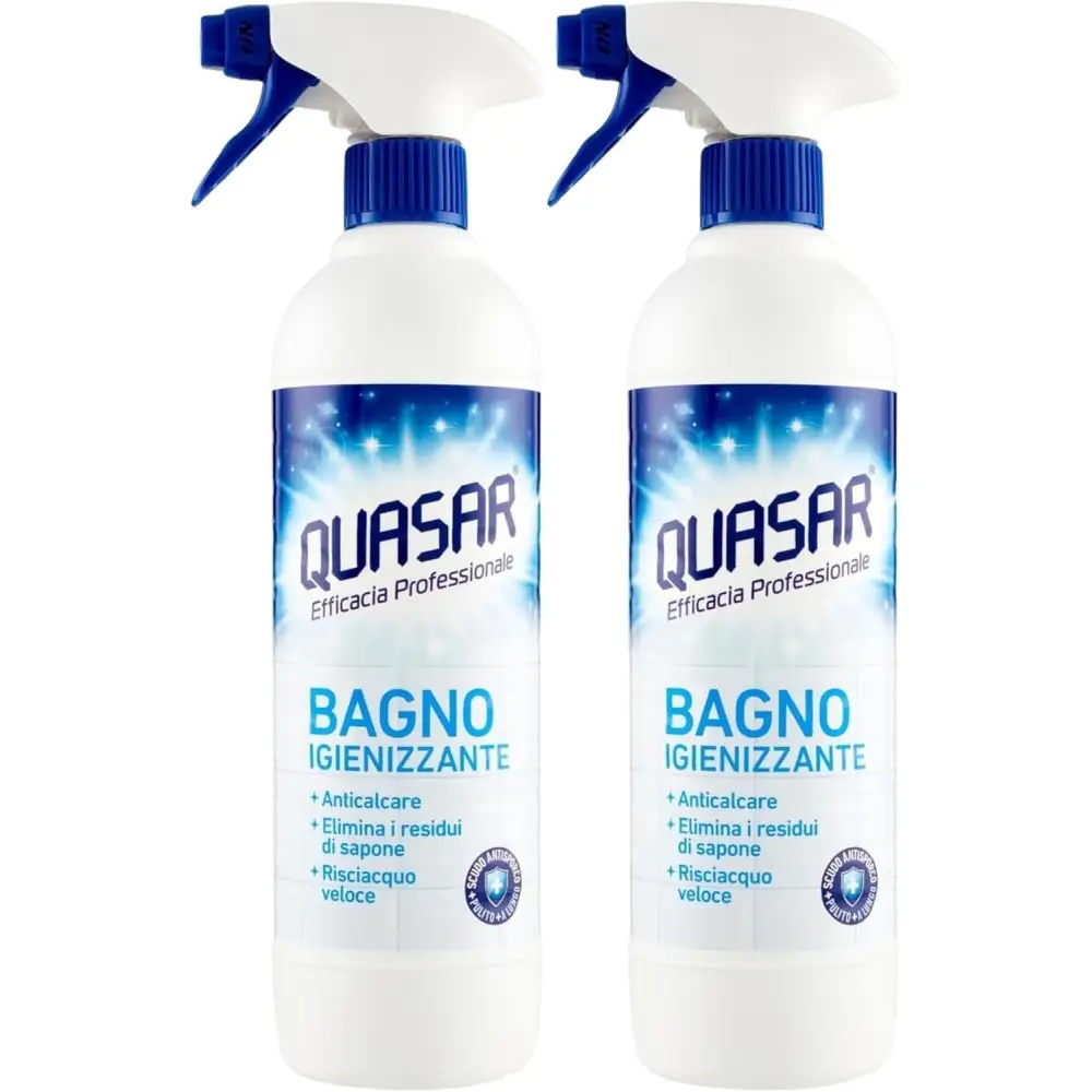 Quasar Detergente BAGNO Igienizzante Spray, Anticalcare 580ml (4 Spray)