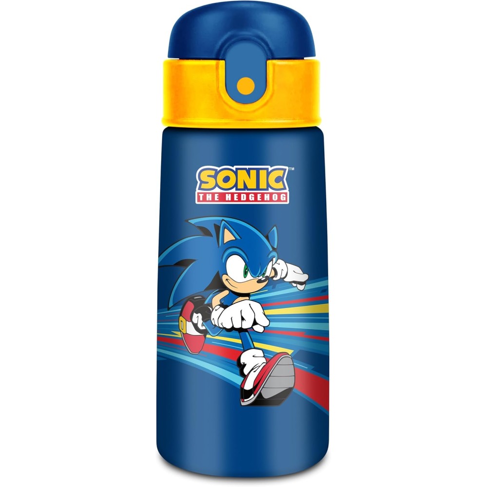 Seven Borraccia Kid Sonic, Blu, 460 ml, Acciaio Inox, BPA free