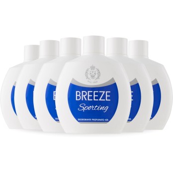 BREEZE | Deodorante Squeeze Sporting, 6x100 ml