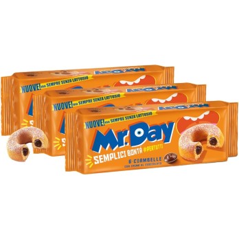 3X Mr. Day Ciambella con Crema al Cioccolato Senza Lattosio (Lactose Free) 300g