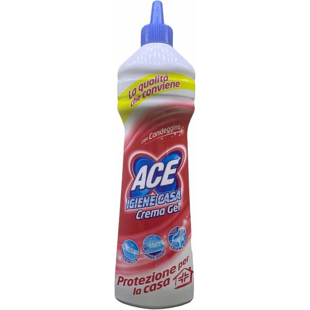 15 x ACE Igiene Casa Crema Gel Con Candeggina 500 Ml