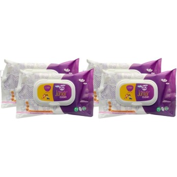 4 Salviette Imbevute Junior Clean Confezione da 20 Salviettine