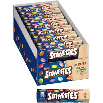 SMARTIES Confetti ripieni di Cioccolato al latte, 24 Tubi da 38g (912g)