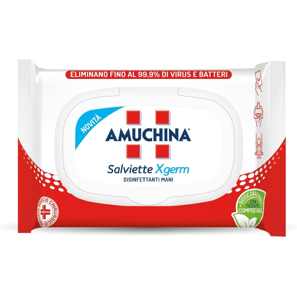 Amuchina Xgerm Salviettine Mani, 6 Confezioni da 20 Salviette