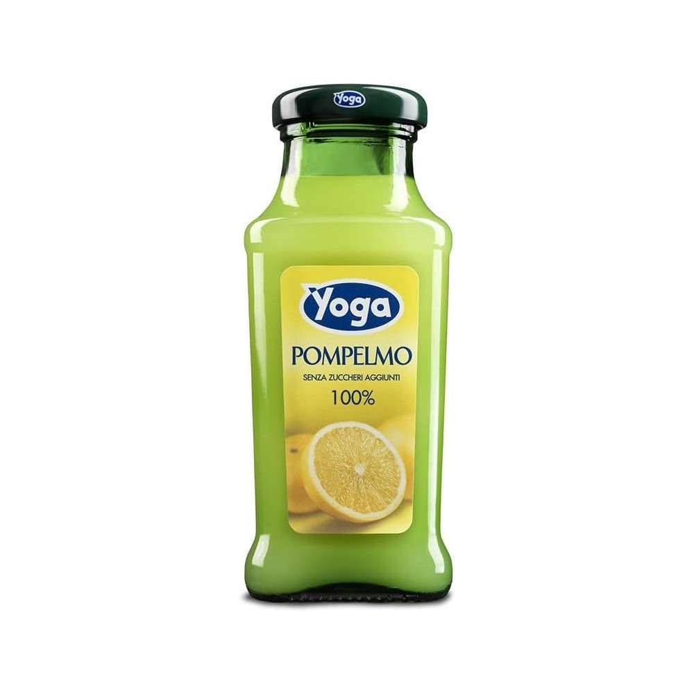 24 bottiglie di succo di frutta per yoga, con pompelmo, 100% pompelmo, 200 ml