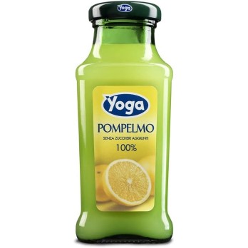 24 bottiglie di succo di frutta per yoga, con pompelmo, 100% pompelmo, 200 ml