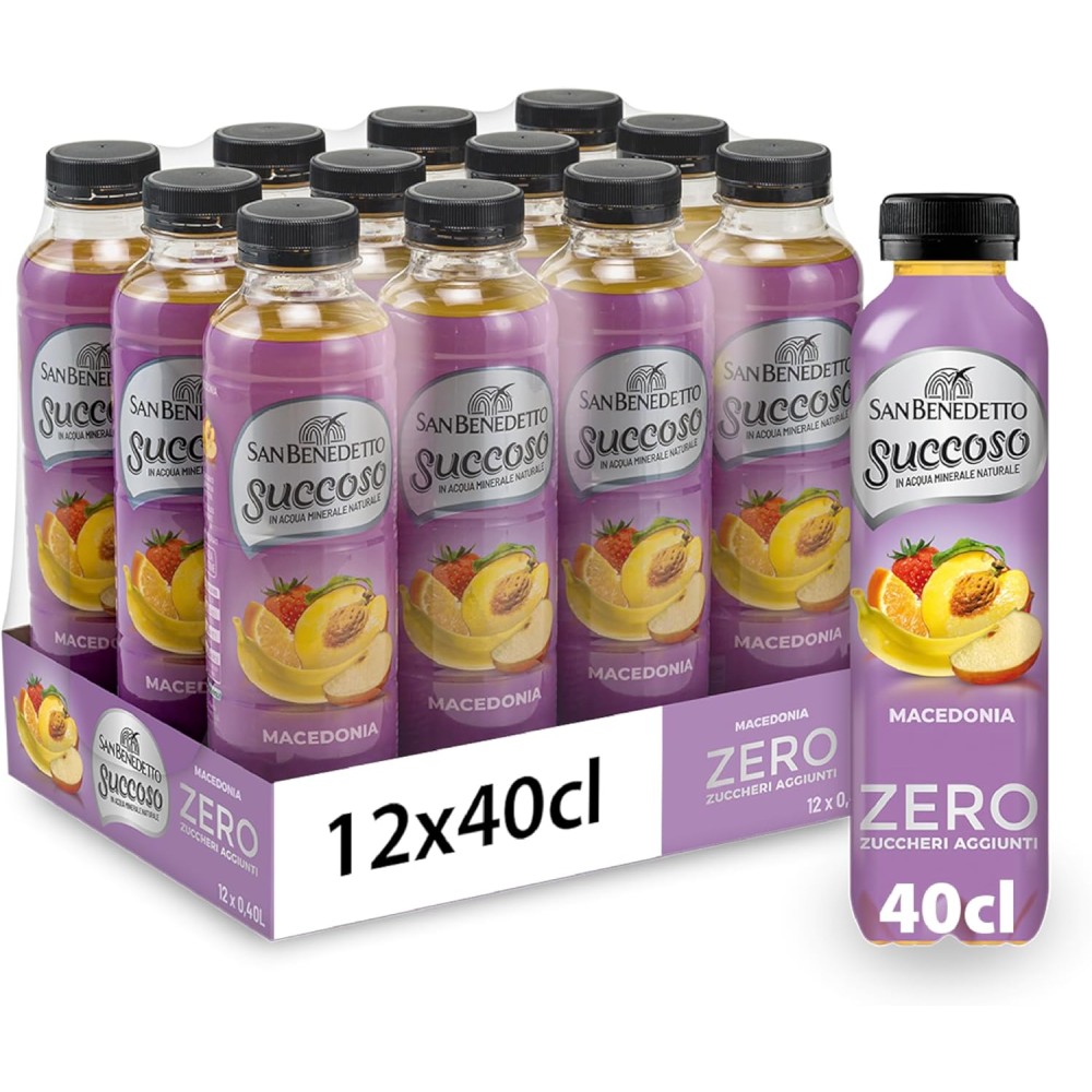 San Benedetto Succoso Zero alla macedonia 12x400ml.