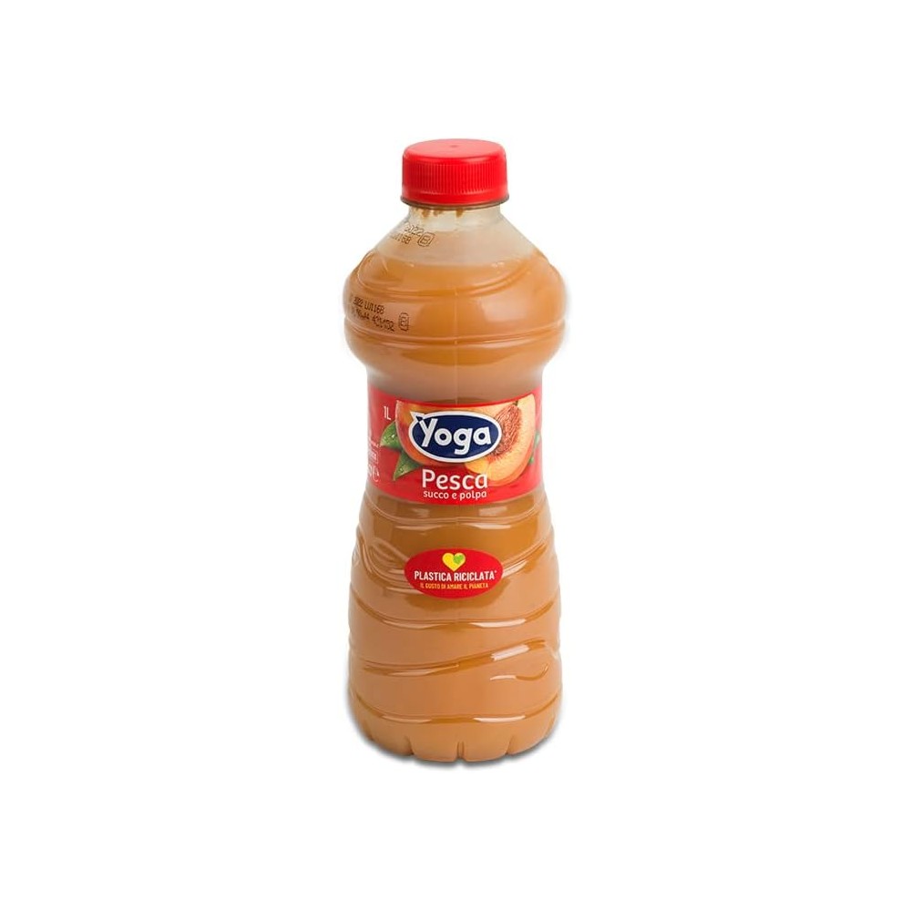 3 X Yoga Pesca Succo di Frutta e Polpa al Gusto di Pesca Italiana 1L