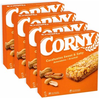 4 X Corny Peanut Sweet e Salty Barrette di Muesli alle Arachidi 150g