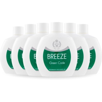 BREEZE | Deodorante Squeeze Green Code, 6x100 ml