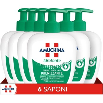 Amuchina Sapone Liquido Idratante 250 Ml 6 Pezzi