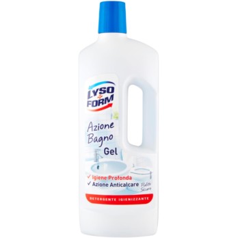 4 Lysoform Gel detergente bagno igienizzante 750 ml Rimuove calcare e batteri kit con Spugna
