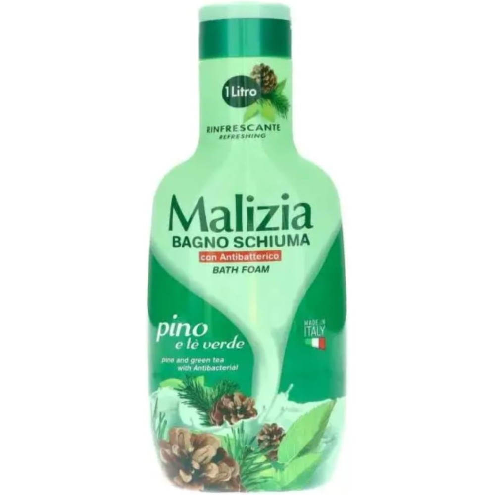 3 X malizia bagno Pino e verde Te Schiuma bagni Bath Shower Foam 1 LT