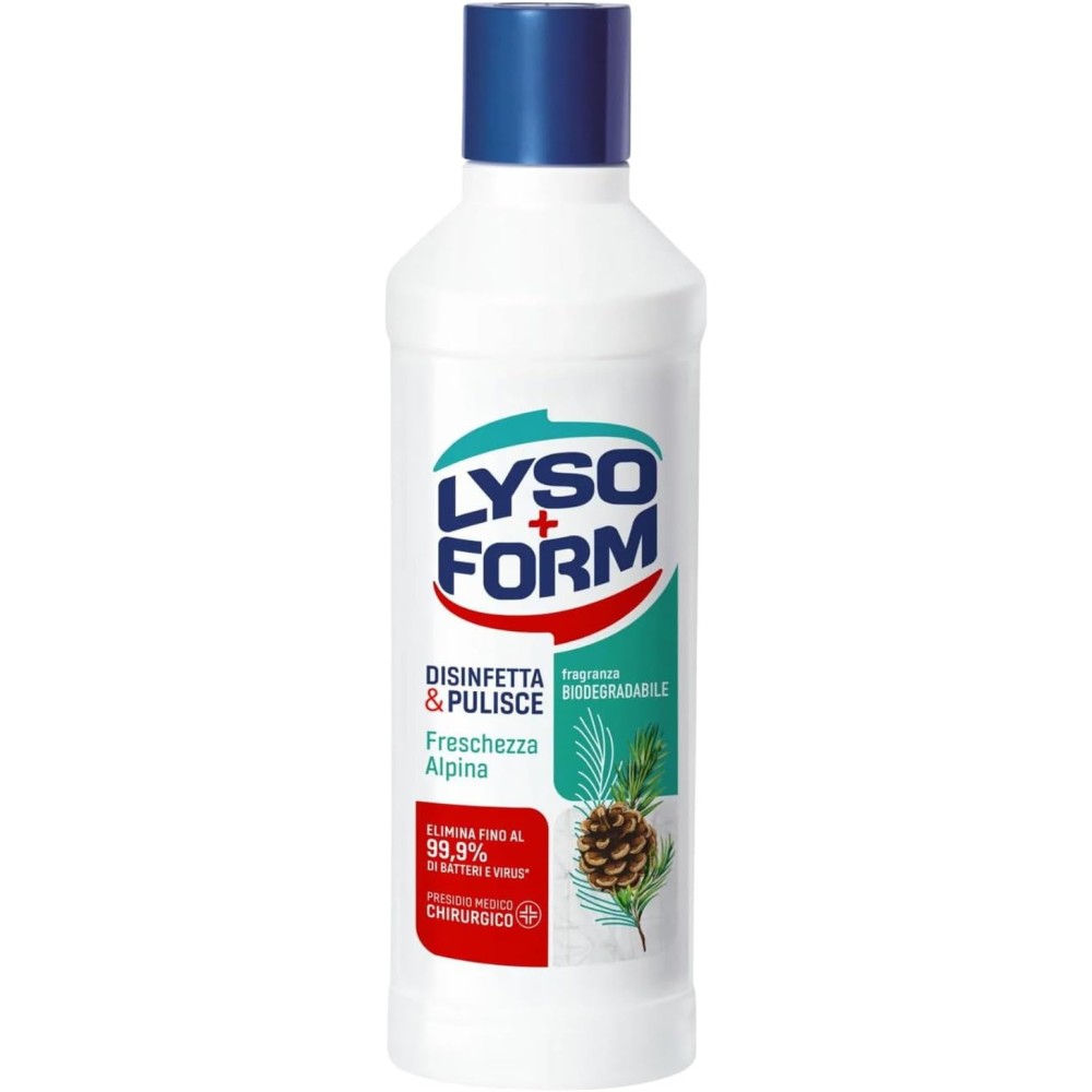 4 Lysoform Detergente Pavimenti Freschezza Alpina Disinfettante 1100ml (4)