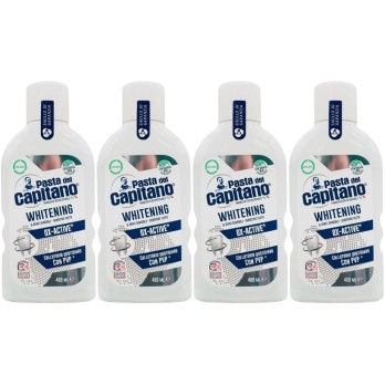 4 X PASTA DEL CAPITANO Whitening Collutorio 400ml