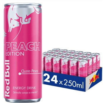 Red Bull Energy Drink Peach Edition 250 ml 24 Lattine 250 ml - 24 lattine