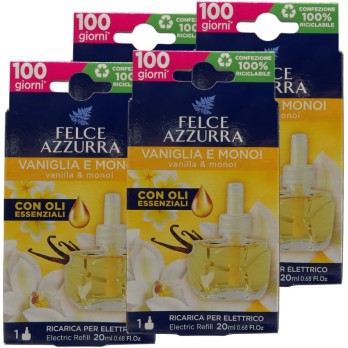 2 X Felce Azzurra Ricarica Per Diffusore Elettrico VANIGLIA e MONOI 20ml