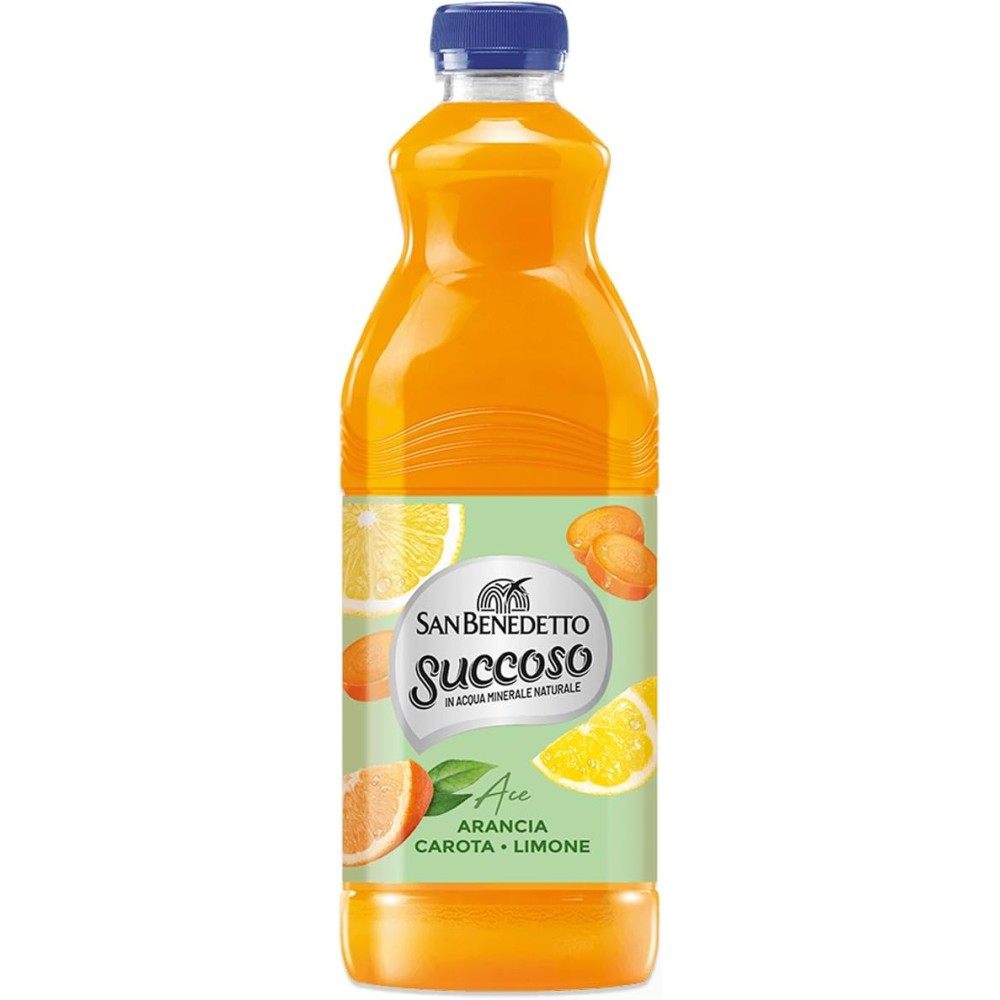 6X San Benedetto Succoso ACE Arancia, Carota e Limone Bevanda alla Frutta 1,5L