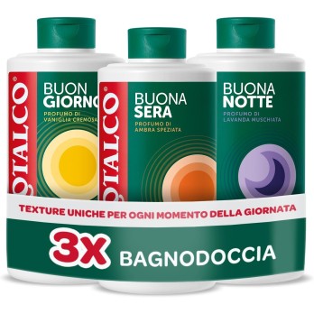 Borotalco3 Bagnodoccia Setificante, Rigenerante e Rilassante Vaniglia, Ambra Speziata e Lavanda 3x500 ml