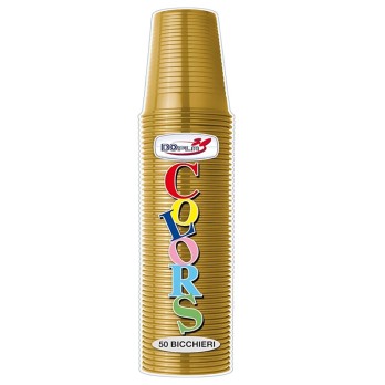 50 bicchieri 200 cc oro dopla color