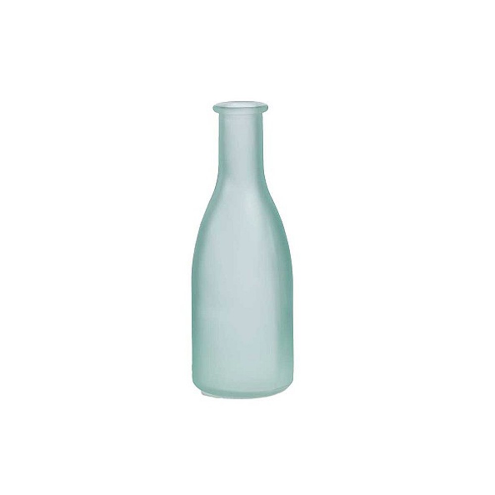 Bottiglia ad imbuto verde tiffany satinato dia 6,5 h 18,5 cm BT04/18S11