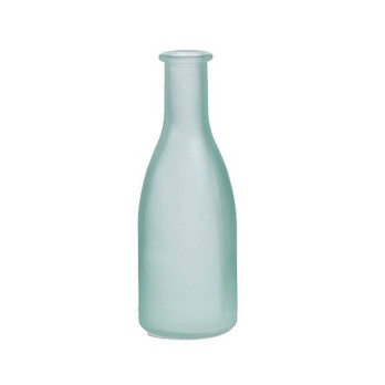 Bottiglia ad imbuto verde tiffany satinato dia 6,5 h 18,5 cm BT04/18S11