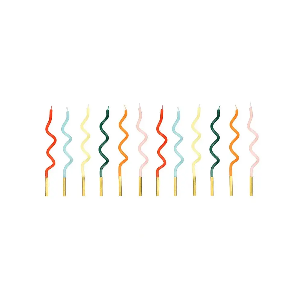 Candeline di compleanno a spirale Rainbow 14 cm 12 pz SCS-27-000