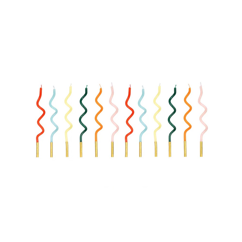Candeline di compleanno a spirale Rainbow 14 cm 12 pz SCS-27-000