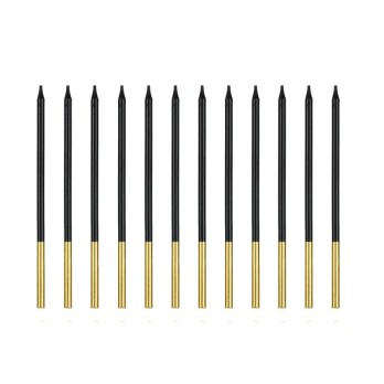 Candeline di compleanno nere 14 cm 12 pz SCD-4-010