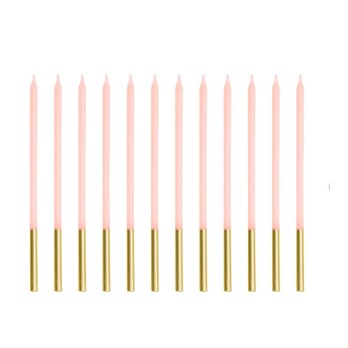 Candeline di compleanno rosa 14 cm 12 pz SCD-4-081