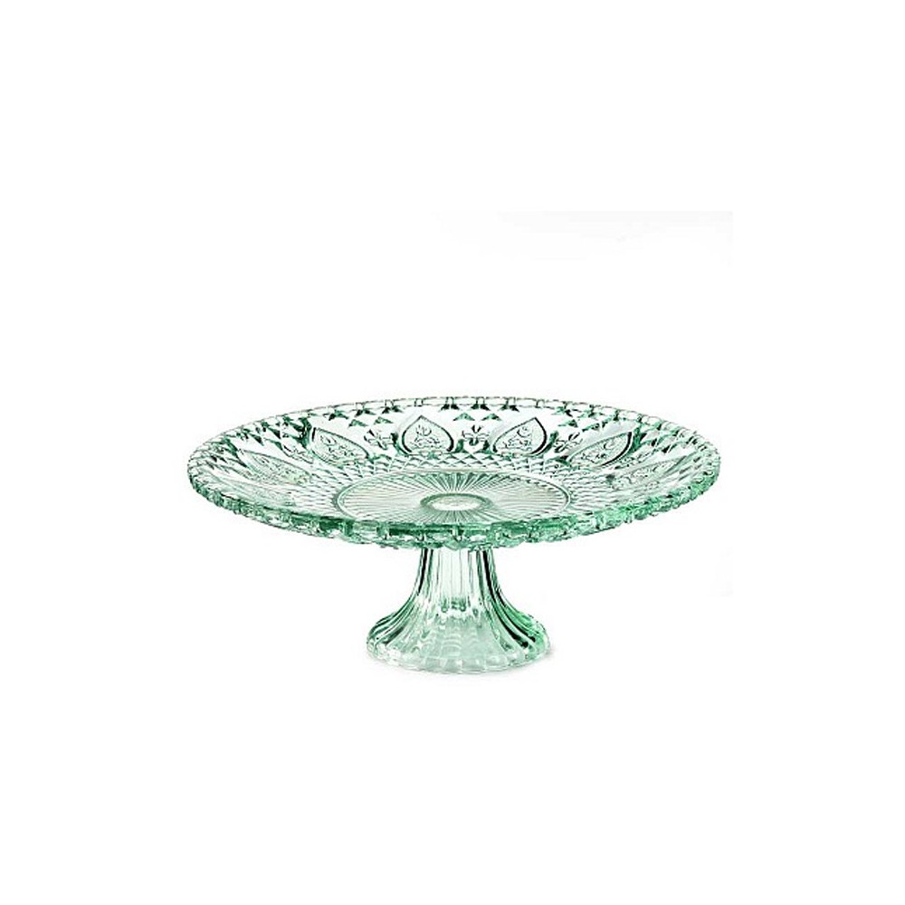 centrotavola con piede verde tiffany dia 17,5 h 8 T35/15L11