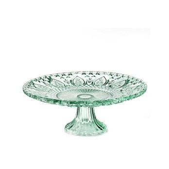 centrotavola con piede verde tiffany dia 17,5 h 8 T35/15L11