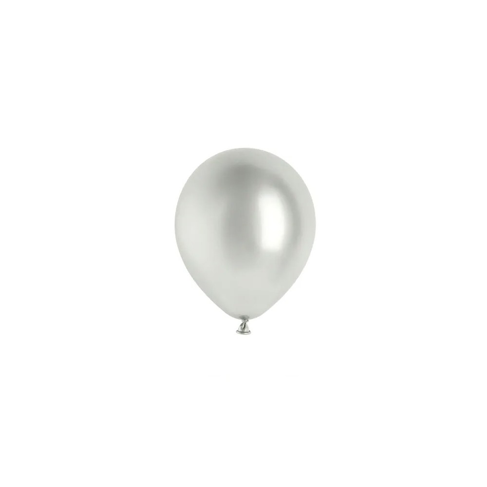 Palloncini lucidi da 12 cm argento 50 pz GS5-018-50