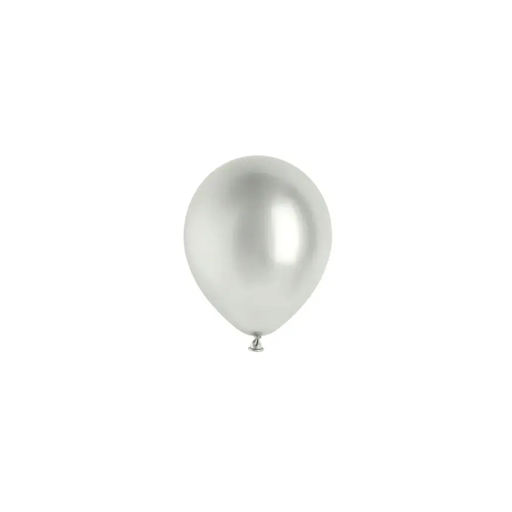 Palloncini lucidi da 12 cm argento 50 pz GS5-018-50