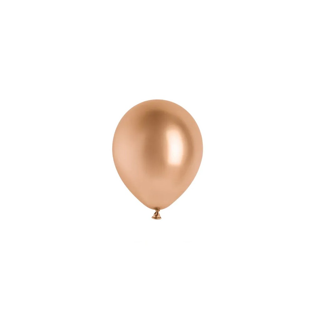 Palloncini lucidi da 12 cm oro rosa 50 pz GS5-019R-50