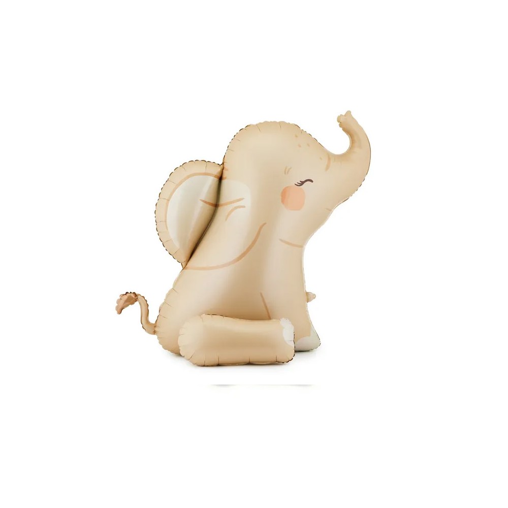 Palloncino in foil a forma di elefante 84x90 cm beige  FB422