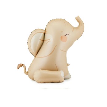 Palloncino in foil a forma di elefante 84x90 cm beige  FB422
