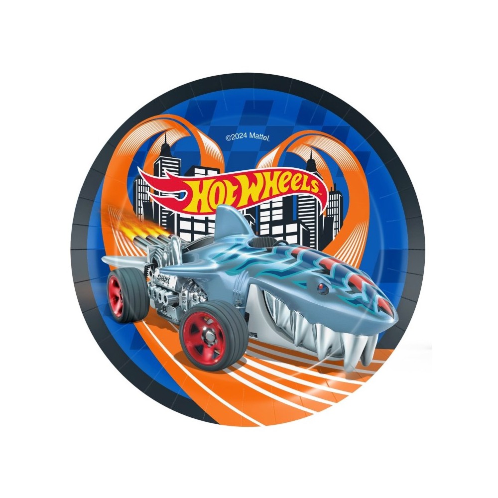 piatti dessert 18 cm Hot Wheels  8 pz 810288