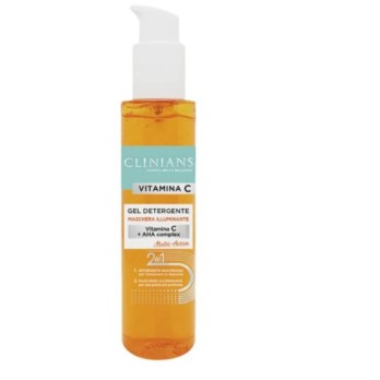 Gel Detergente, Maschera Illuminante, VITAMINA C + AHA Complex. 2In1: Detergente Quotidiano 150ml (2 Unità)