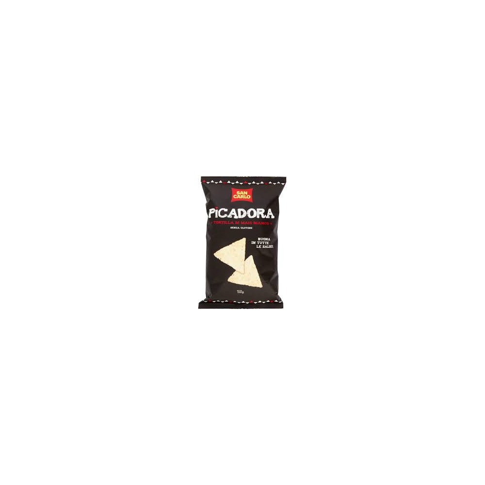 3X San Carlo Picadora Tortilla di Mais Bianco Senza Glutine (Gluten Free) 150g